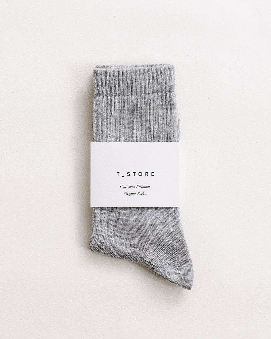 GREY ORGANIC SOLID SPORTS SOCKS