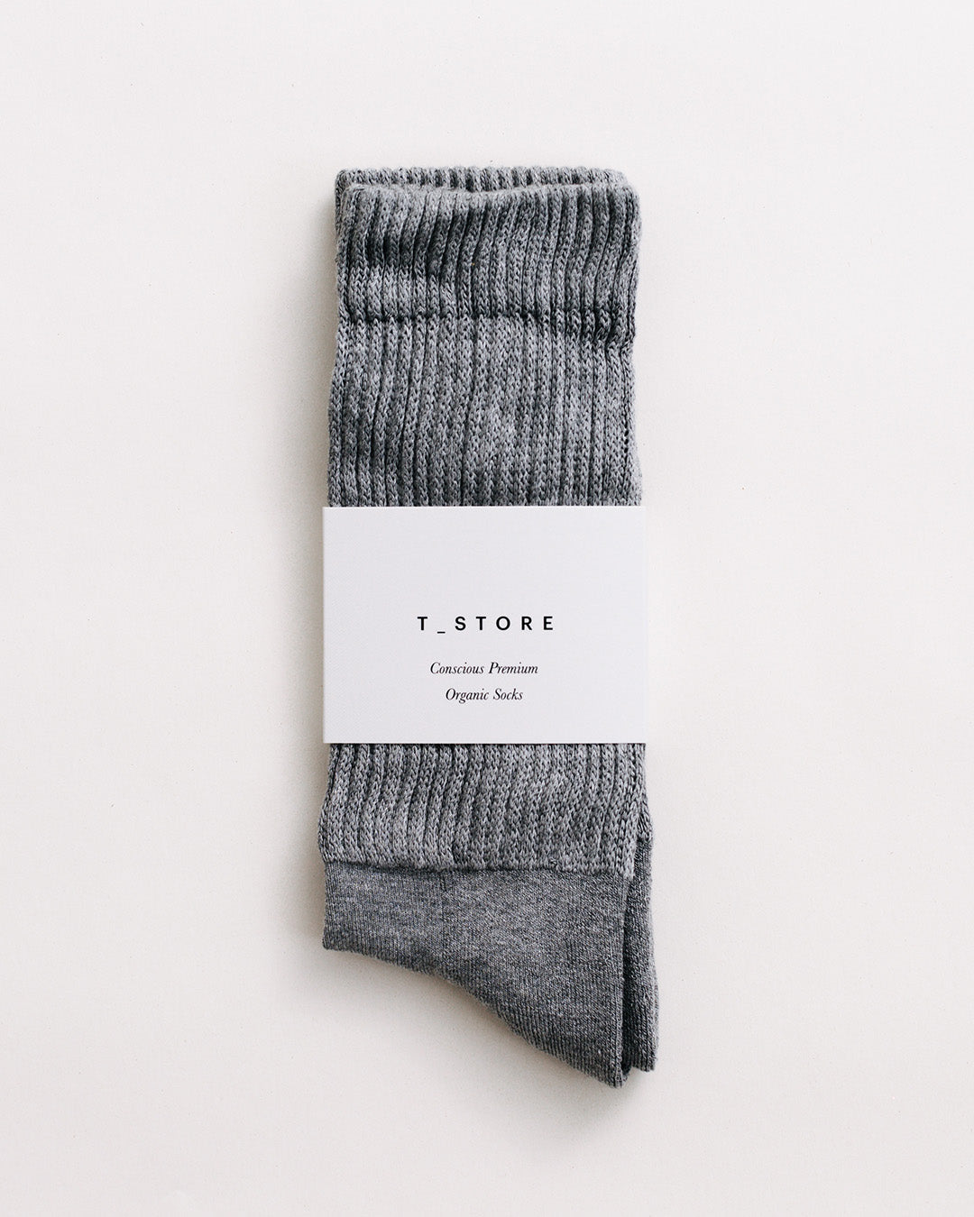 GREY ORGANIC KNITTED SOCKS