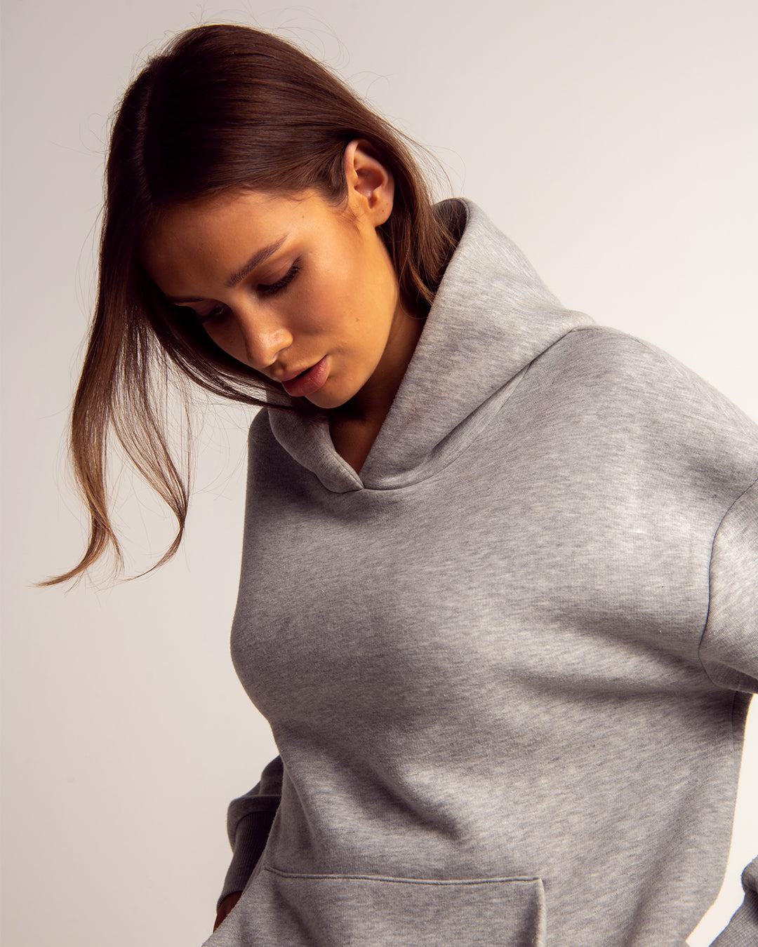 SUPER SOFT BOXY HOODY IN GREY