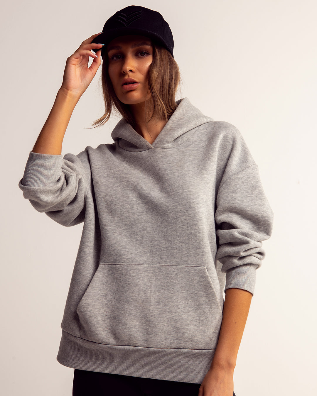 SUPER SOFT BOXY HOODY IN GREY