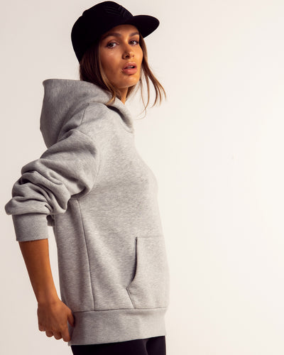 SUPER SOFT BOXY HOODY IN GREY