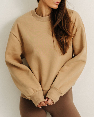 COSY CREW SWEATER  IN DESERT - thetstore_clothing