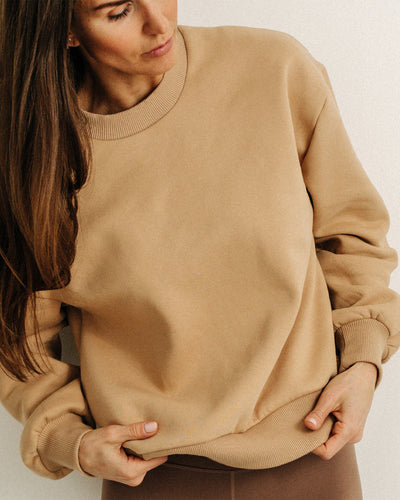 COSY CREW SWEATER  IN DESERT - thetstore_clothing